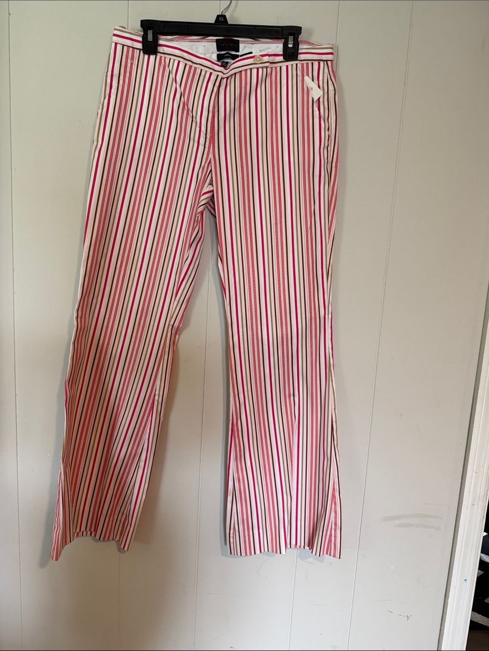 The Limited Pink and White Striped Trousers